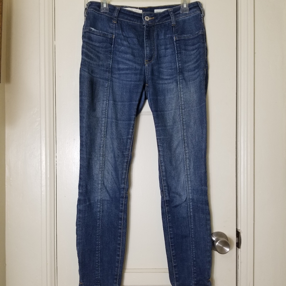 PILCRO AND THE LETTERPRESS ANTHROPOLOGIE blue high rise leggings 28